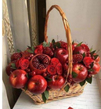 سبد دسته دار مدل باغ سیب